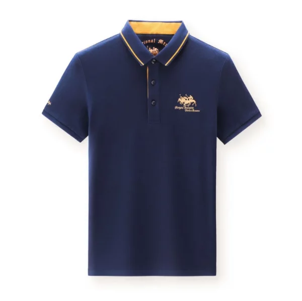 Men's Embroidered Polo Casual Lapel Short Sleeve T-shirt Men Shirts - Image 5