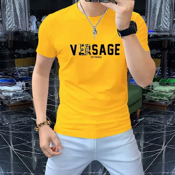 Men's T-shirt Fashionable High Quality Silk Cotton Tees Summer O-neck Comfortable Versatile Slim Fit Male Top Trendy Clothing - Image 3