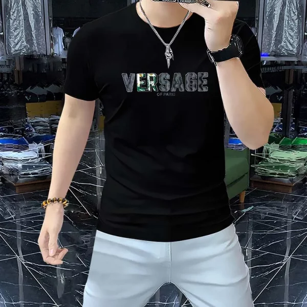 Men's T-shirt Fashionable High Quality Silk Cotton Tees Summer O-neck Comfortable Versatile Slim Fit Male Top Trendy Clothing - Image 4