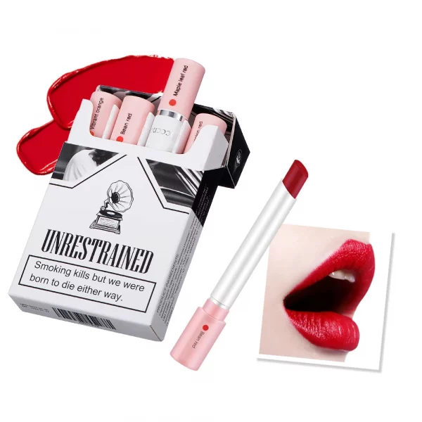 Cigarette Lipstick Set Long Lasting Lip Glaze Matte Lip Tint Makeup Cosmetics peel off lip liner stay-n - Image 2
