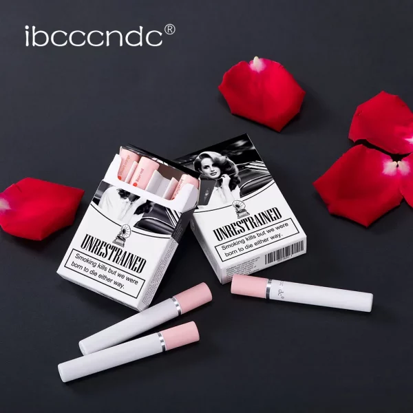 Cigarette Lipstick Set Long Lasting Lip Glaze Matte Lip Tint Makeup Cosmetics peel off lip liner stay-n