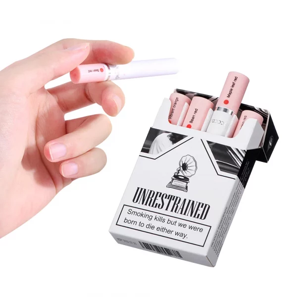 Cigarette Lipstick Set Long Lasting Lip Glaze Matte Lip Tint Makeup Cosmetics peel off lip liner stay-n - Image 3