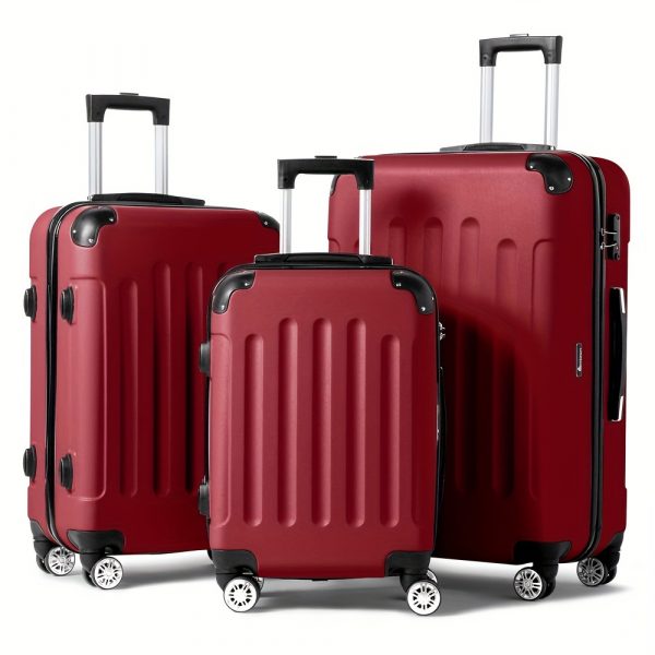 Set 3-Piece  White Portable Traveling Spinner Luggage, Hand Bags Many Colors, TSA  Approval Compliant - Image 22