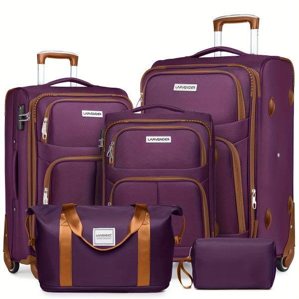 4 Pcs Luggage Set, Expandable Rolling Suitcases With Spinner Wheels - Image 5