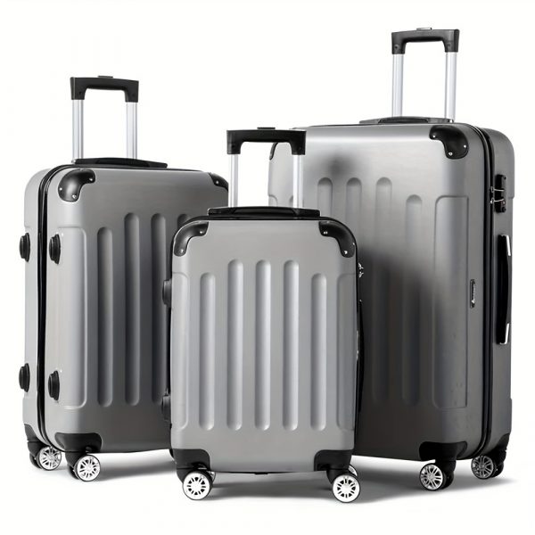Set 3-Piece  White Portable Traveling Spinner Luggage, Hand Bags Many Colors, TSA  Approval Compliant - Image 20