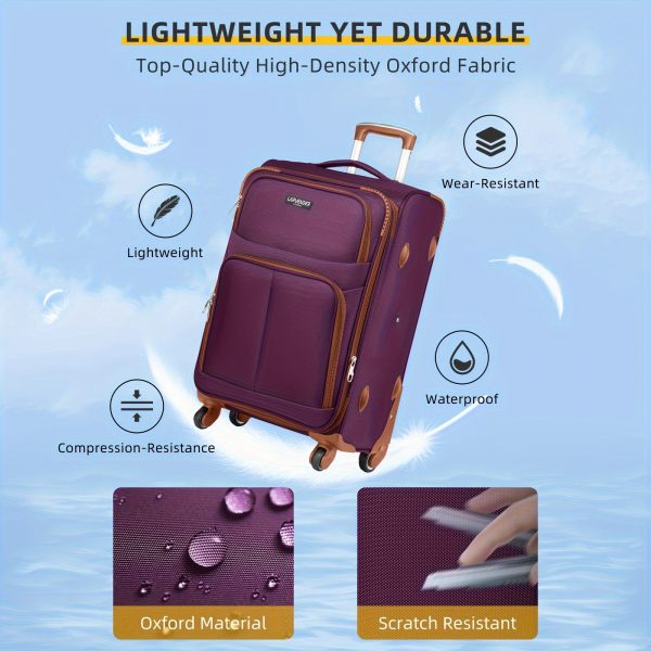 4 Pcs Luggage Set, Expandable Rolling Suitcases With Spinner Wheels - Image 4