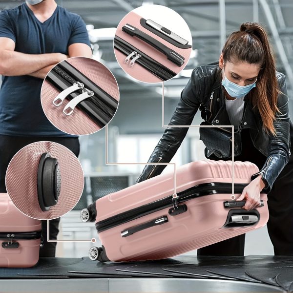 Set 3pcs & single 1 pc ABS Hardshell Luggage Set 20/24/28 Inch, 4 Spinner Wheels & TSA Lock Suitcases - Image 13