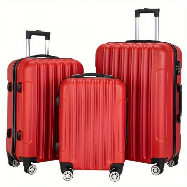 Set 3pcs & single 1 pc ABS Hardshell Luggage Set 20/24/28 Inch, 4 Spinner Wheels & TSA Lock Suitcases - Image 12