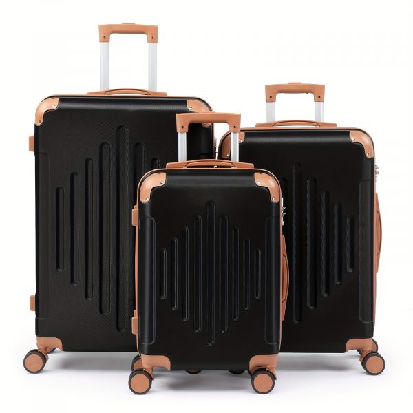 Set 3-Piece  White Portable Traveling Spinner Luggage, Hand Bags Many Colors, TSA  Approval Compliant - Image 5
