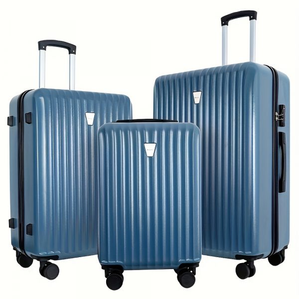 Set 3pcs Lightweight Hardshell Luggage Use TSA Lock, Double Spinner Wheels - Image 5