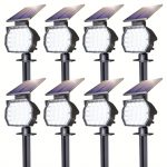 6pcs Solar LED Spot Lights Outdoor Security