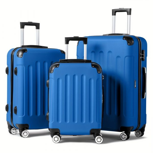 Set 3-Piece  White Portable Traveling Spinner Luggage, Hand Bags Many Colors, TSA  Approval Compliant - Image 21