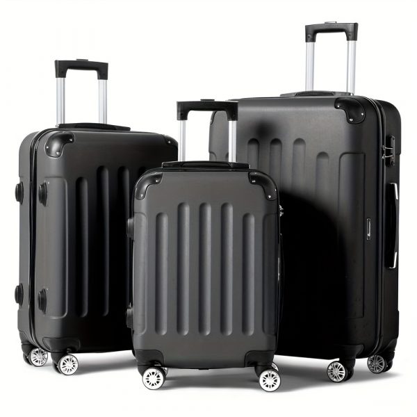 Set 3-Piece  White Portable Traveling Spinner Luggage, Hand Bags Many Colors, TSA  Approval Compliant - Image 18
