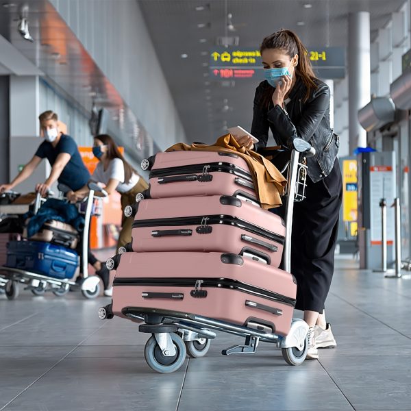 Set 3-Piece  White Portable Traveling Spinner Luggage, Hand Bags Many Colors, TSA  Approval Compliant - Image 15
