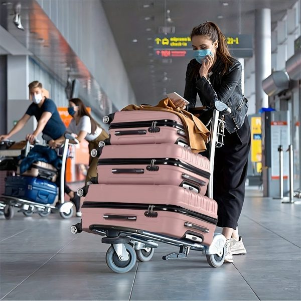 Set 3pcs & single 1 pc ABS Hardshell Luggage Set 20/24/28 Inch, 4 Spinner Wheels & TSA Lock Suitcases - Image 7
