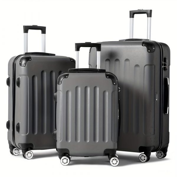 Set 3-Piece  White Portable Traveling Spinner Luggage, Hand Bags Many Colors, TSA  Approval Compliant - Image 14