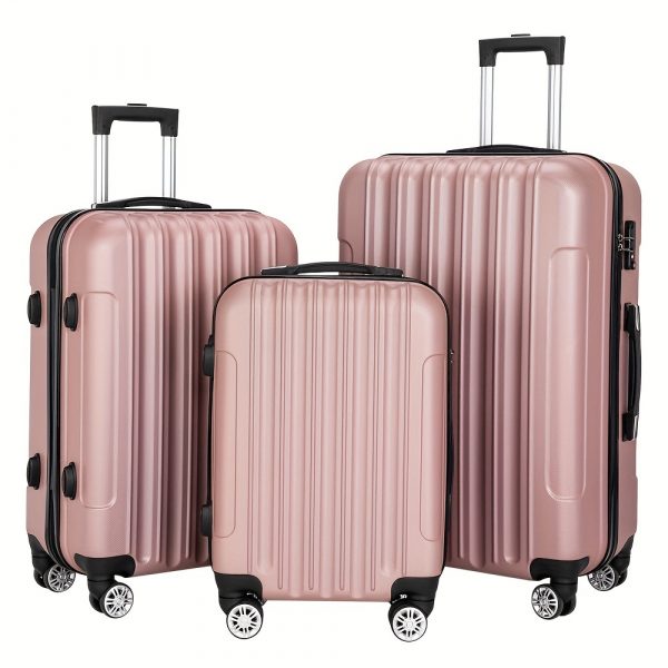 Set 3pcs & single 1 pc ABS Hardshell Luggage Set 20/24/28 Inch, 4 Spinner Wheels & TSA Lock Suitcases - Image 2