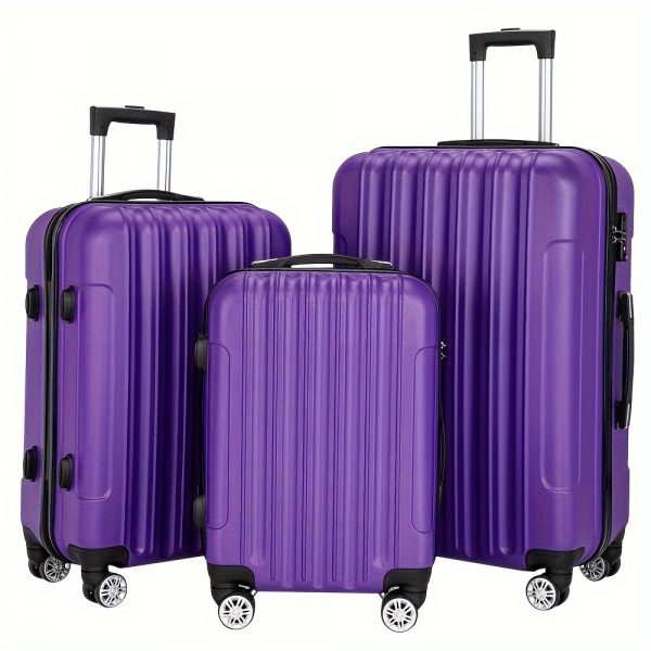Set 3pcs & single 1 pc ABS Hardshell Luggage Set 20/24/28 Inch, 4 Spinner Wheels & TSA Lock Suitcases - Image 6