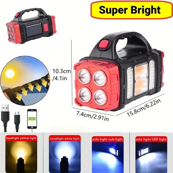 Solar LED Camping Lantern USB Charging Port - Image 4