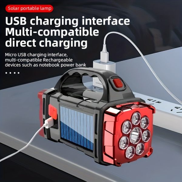 Solar LED Camping Lantern USB Charging Port