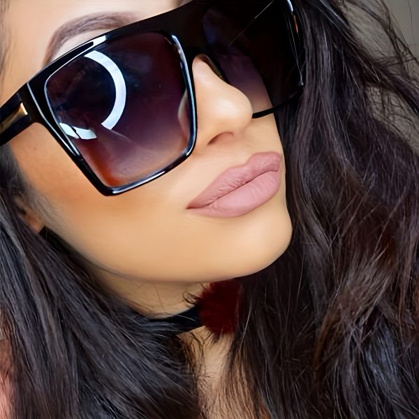 Square Fashion Glasses Stylish Black