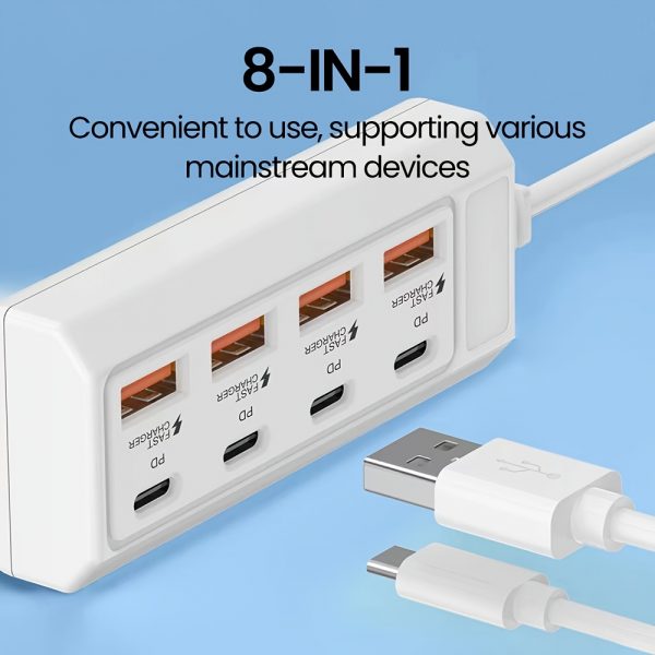 4USB+4PD 25W hub fastcharging
