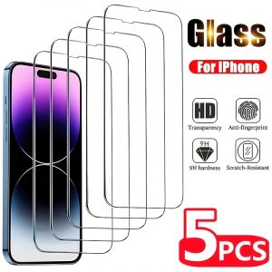 5pcs Tempered Glass Screen Protector iPhone