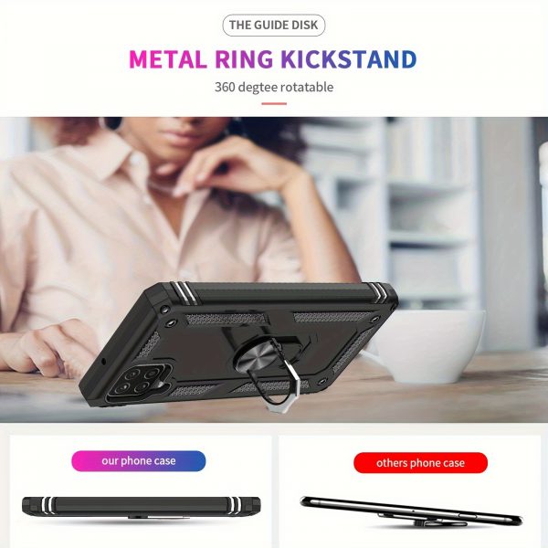 Samsung Case A12 Stand, 2 Tempered Glass Screen Protectors - Image 5