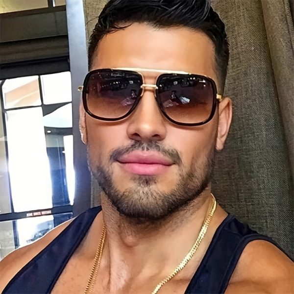 Retro Frame Pilot Fashion Glasses Men - Image 5