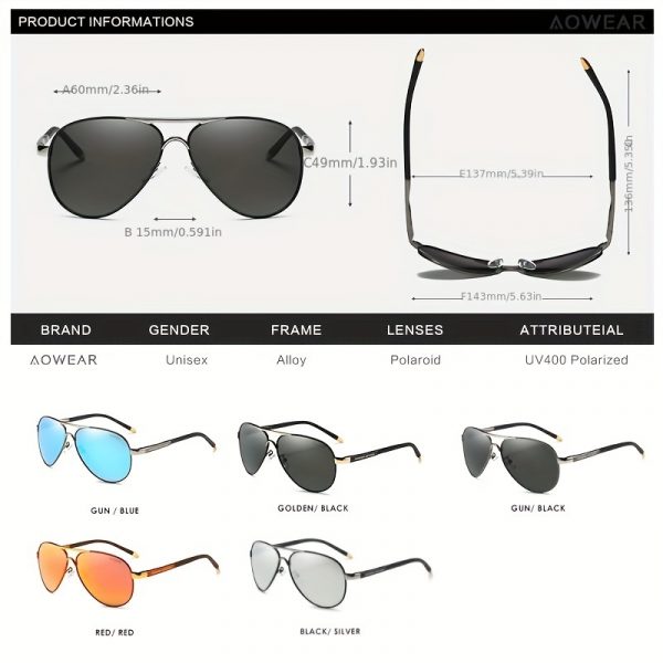 Classic Pilot Fashion Glasses - Image 4