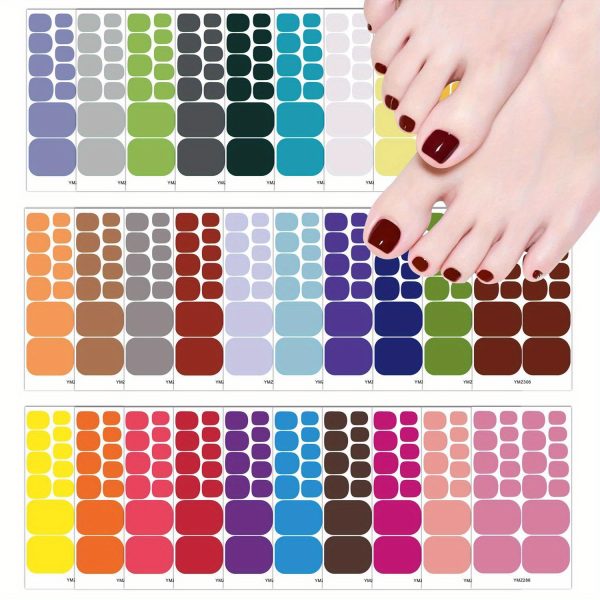 32 Sheets, 704 Pcs Nail Art Wraps Toenail Stickers