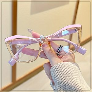 Transparent Cat-Eye Glasses for Women