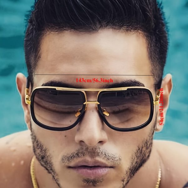 Retro Frame Pilot Fashion Glasses Men - Image 4