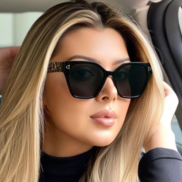 Fashion Brand Luxury Designer Sunglasses Women 2025 Vintage Mirror Party Trendy Shades Glasses Summer Travel Outdoor Sunglasses - Image 2