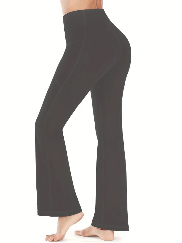 Women'S Flared Pants with Pockets, High-Waisted Yoga - Image 8