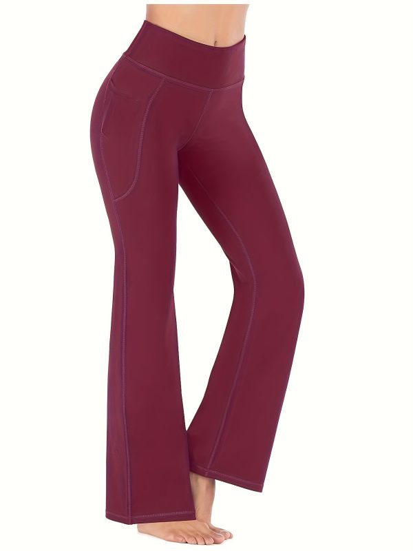 Women'S Flared Pants with Pockets, High-Waisted Yoga - Image 5