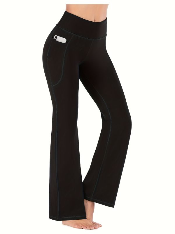 Women'S Flared Pants with Pockets, High-Waisted Yoga - Image 3