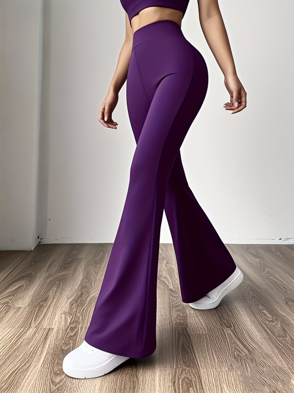 High-Waisted Flared Pants - Elegant Non-See-Through Trousers - Image 4